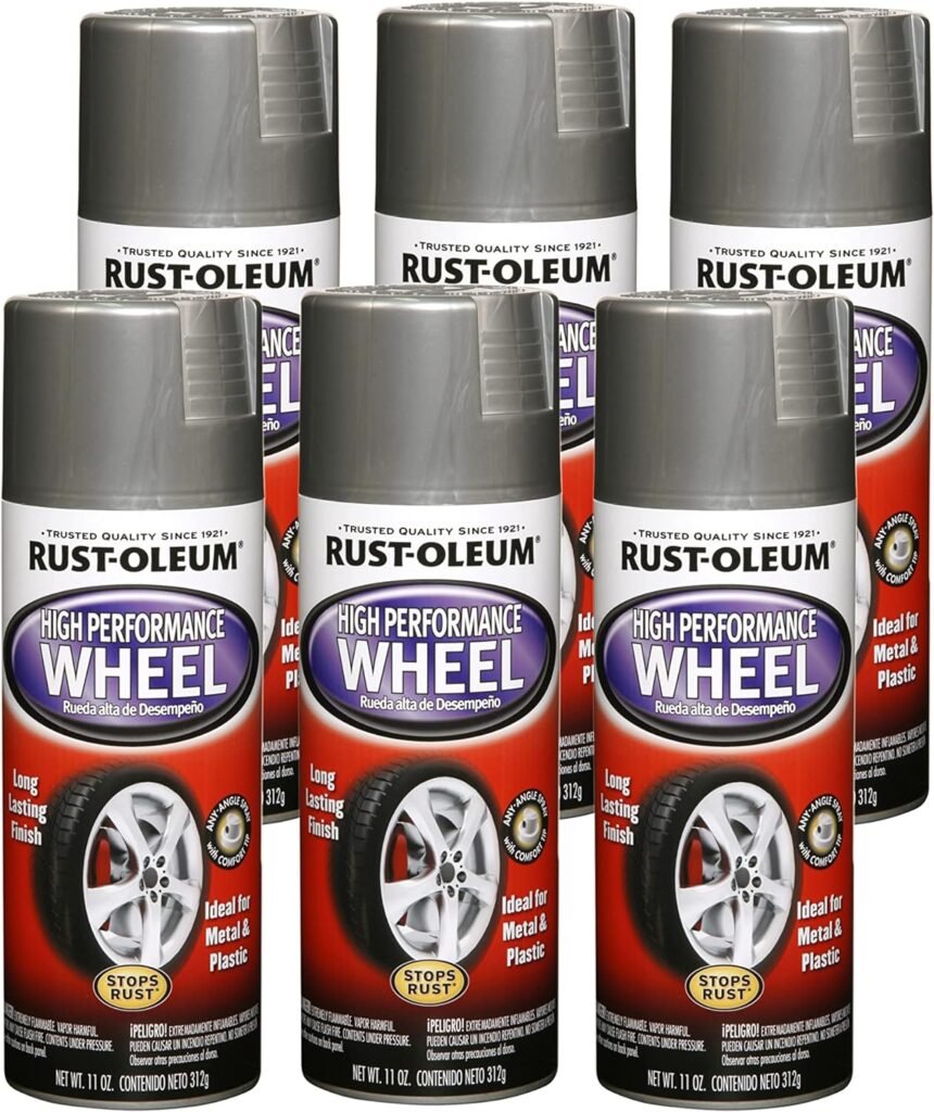 Rust-Oleum 248928 High Performance Wheel Spray Paint, 11 oz, Matte Black
