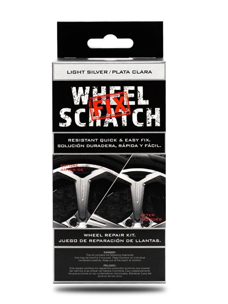 Wheel Scratch Fix Quick and Easy Wheel Touch Up Kit Wheel Paint Rim Paint Pen Wheel Repair Kit (Light Silver)