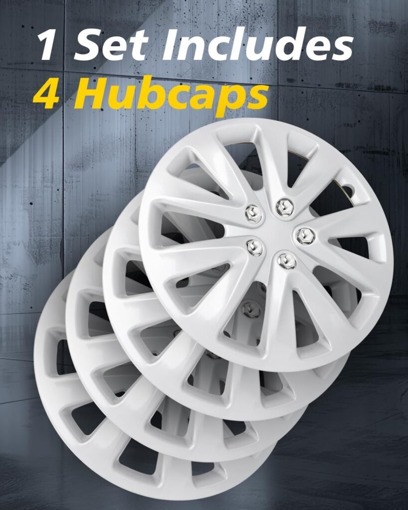ROADFAR Black  Silver OEM Steel Wheel Hubcaps Rim 15 Wheel Covers Sold as a Complete Set of 4