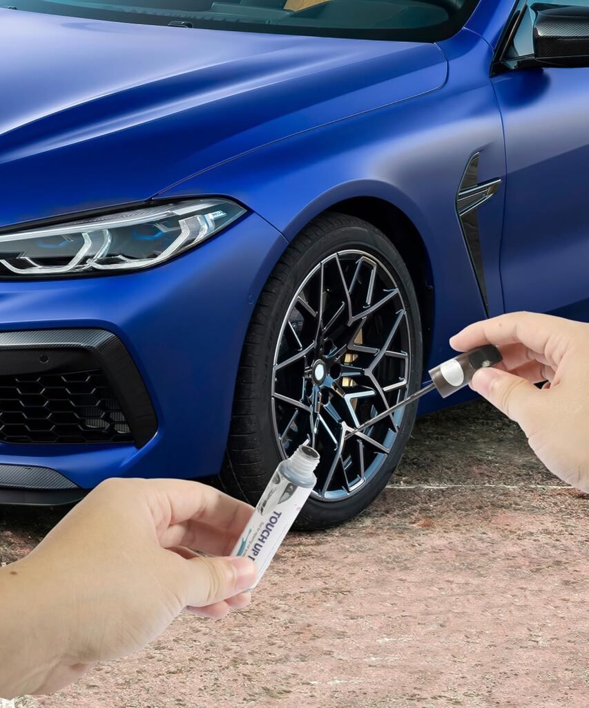 Car Paint,Touch Up Paint,Car Accessories Wheel Touch Up Paint,Wheel Repair Kit,Rim Scratch Repair Pen,Two-In-One Rim Paint for Automotive Scratch Repair (Silver)