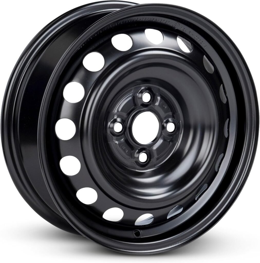 For 06-12 Toyota Yaris 12-19 Prius 15 Inch Black Steel Rim - OE Direct Replacement - Road Ready Car Wheel